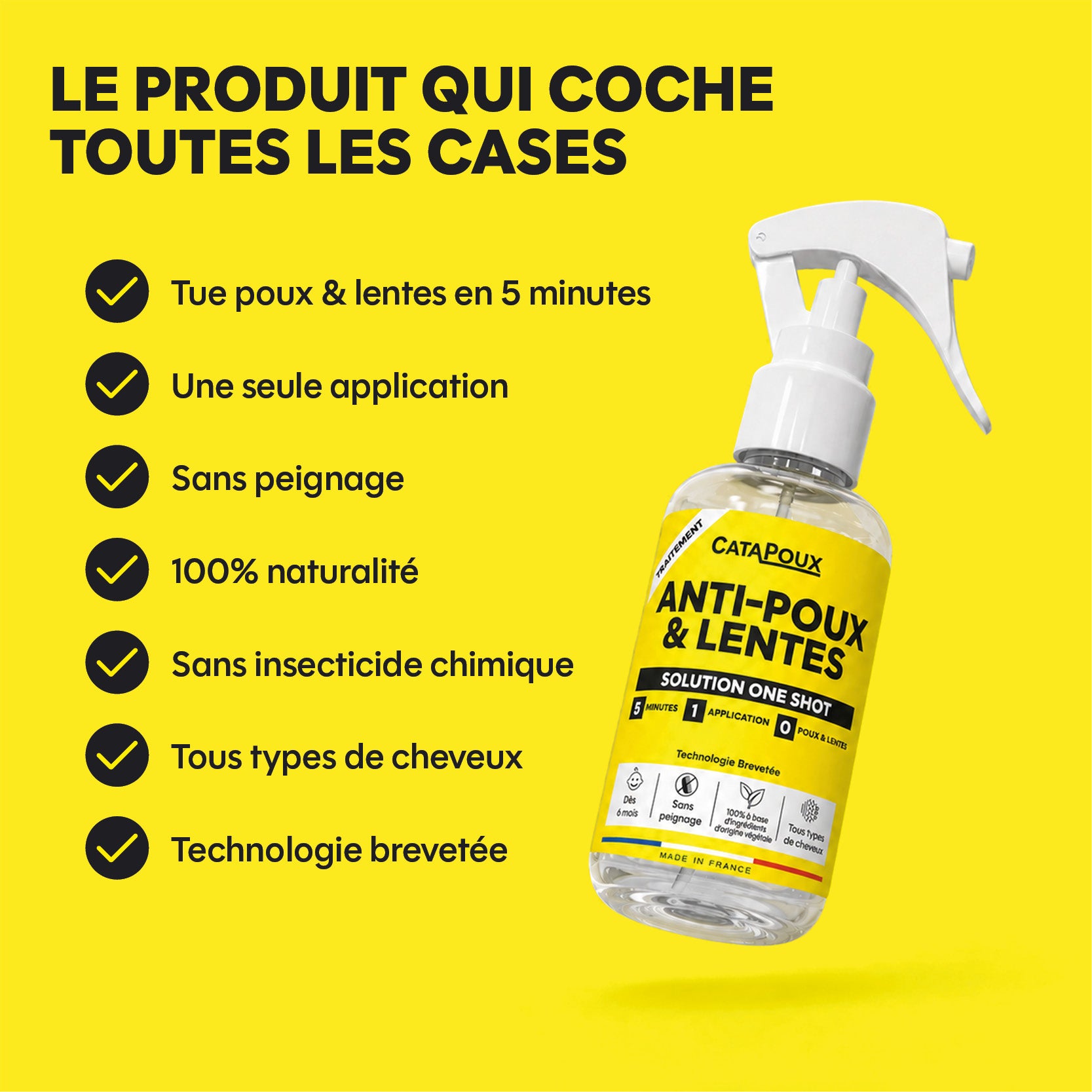 Solution One Shot - Anti poux & lentes