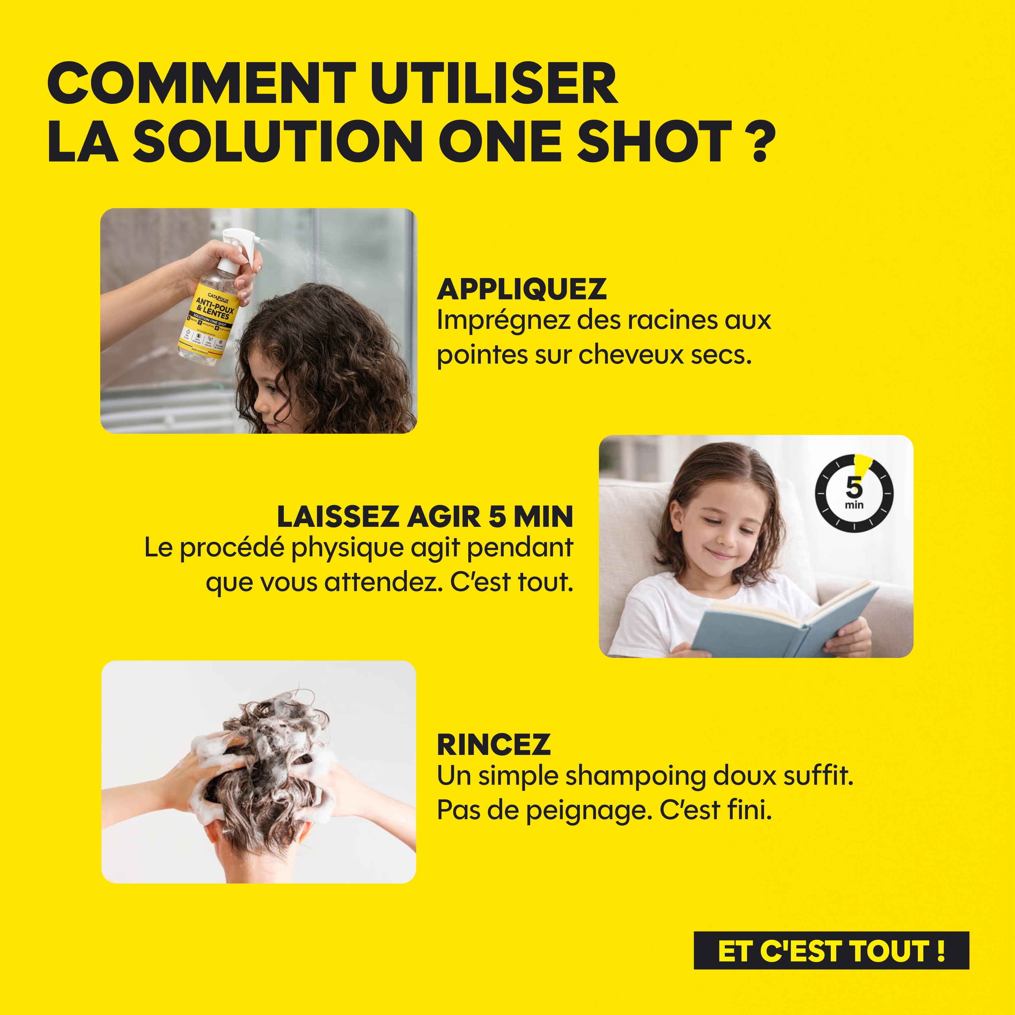Solution One Shot - Anti poux & lentes